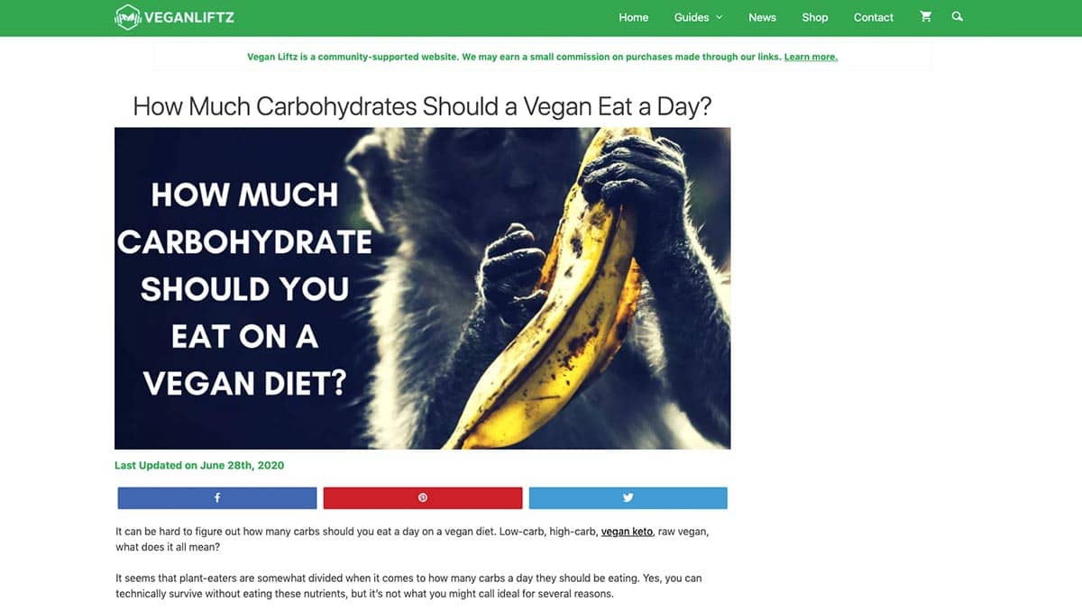 How Much Carbohydrates Should a Vegan Eat a Day