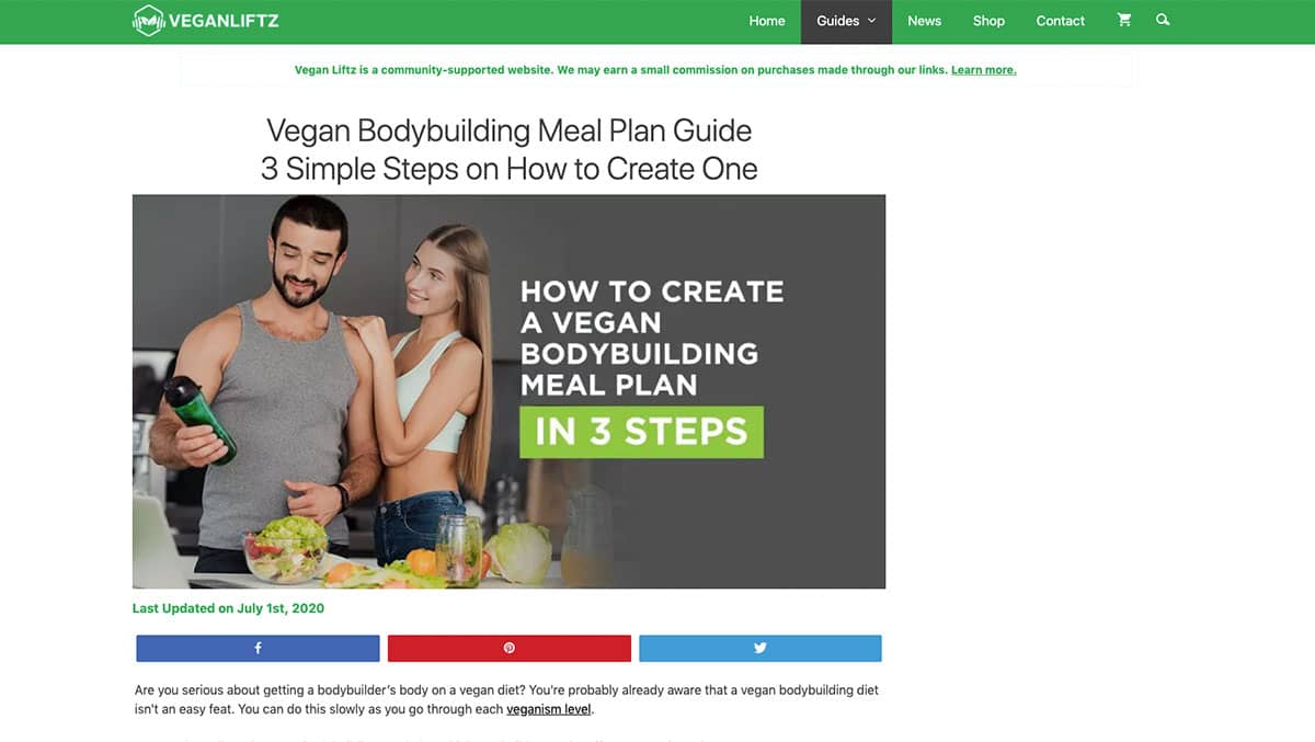 How to create a vegan bodybuilding meal plan in steps