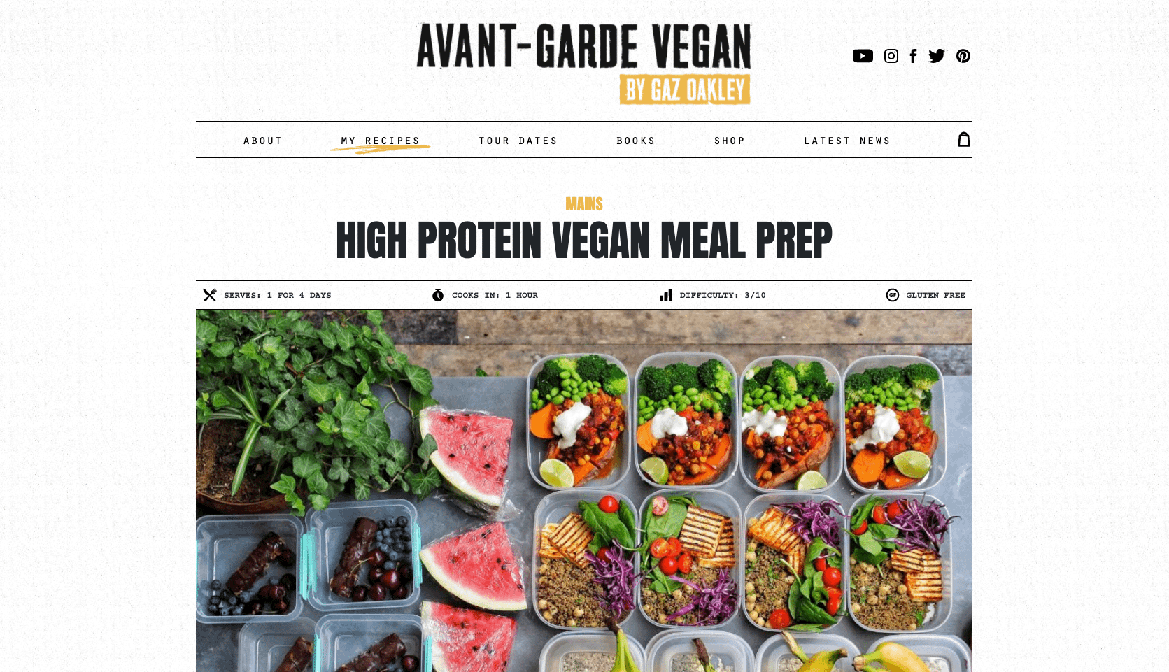 Need more protein when going vegan? No problem, High Protein Vegan Meal Prep by Gaz Oakley
