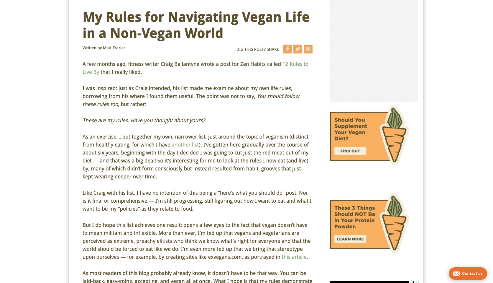My Rules for Navigating Vegan Life in a Non Vegan World