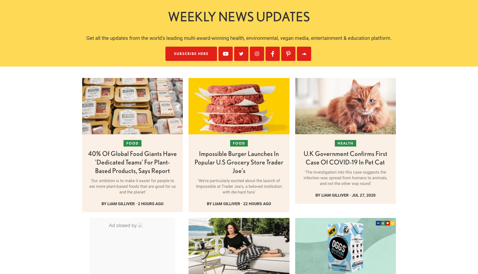 Plant Based News Weekly Newsletter Sign Up