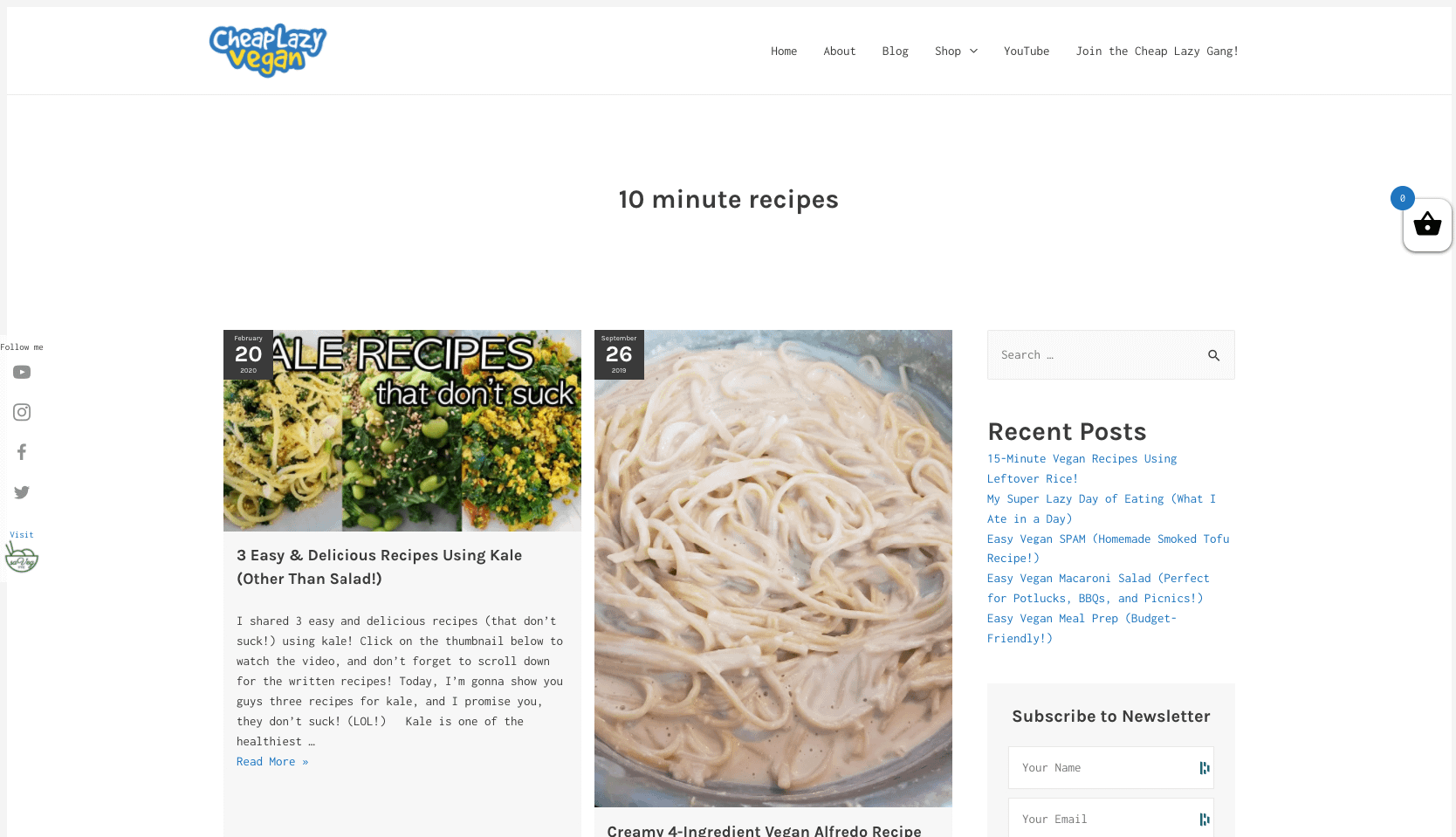 Fast 10 min recipes - perfect for going vegan