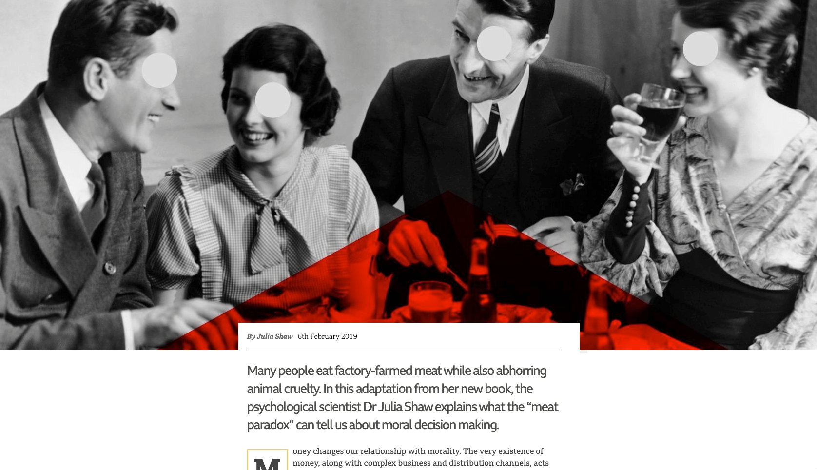 The Paradox of Meat - BBC Article Screenshot