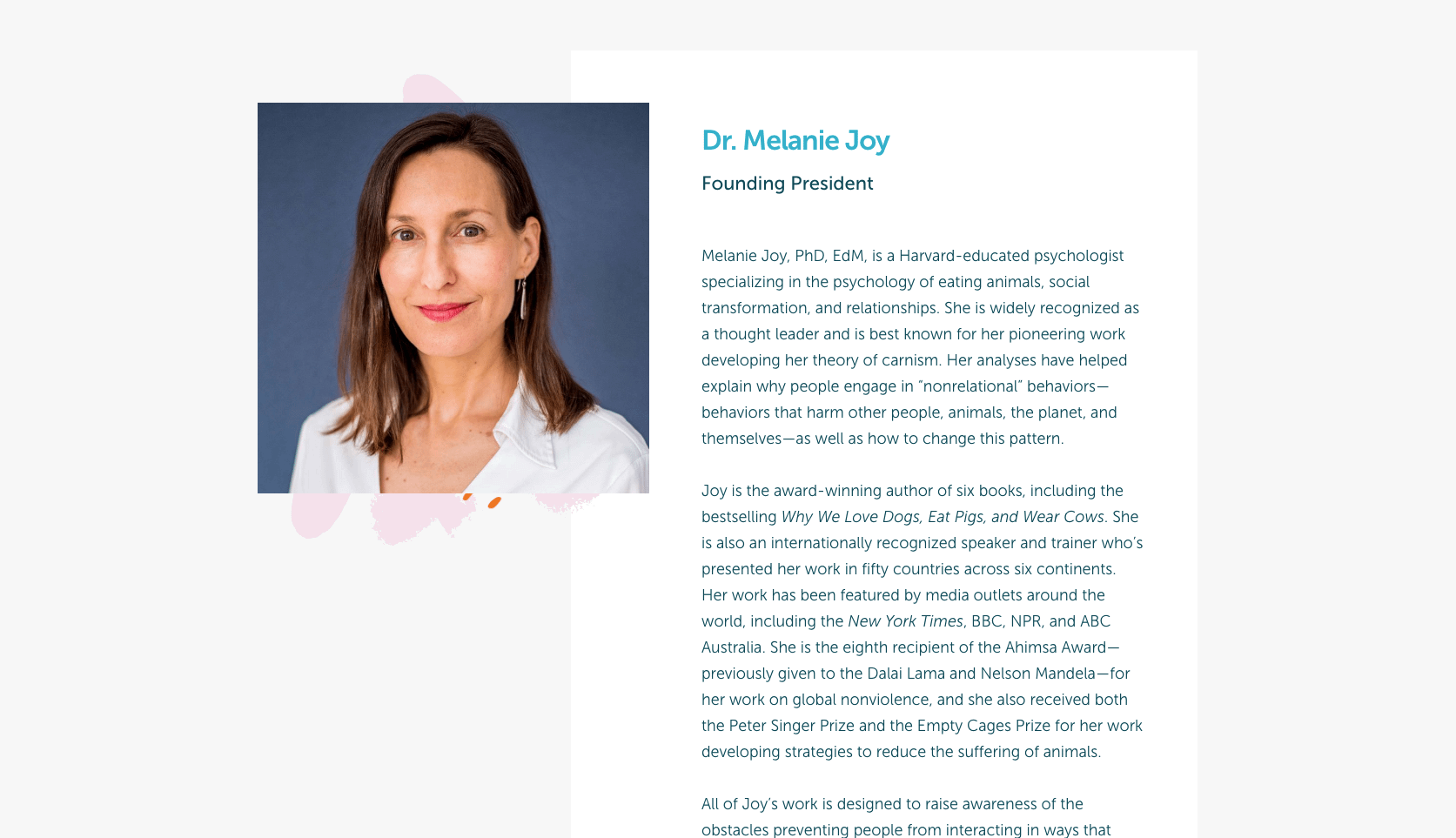 Melanie Joy - Founder of carnism.org