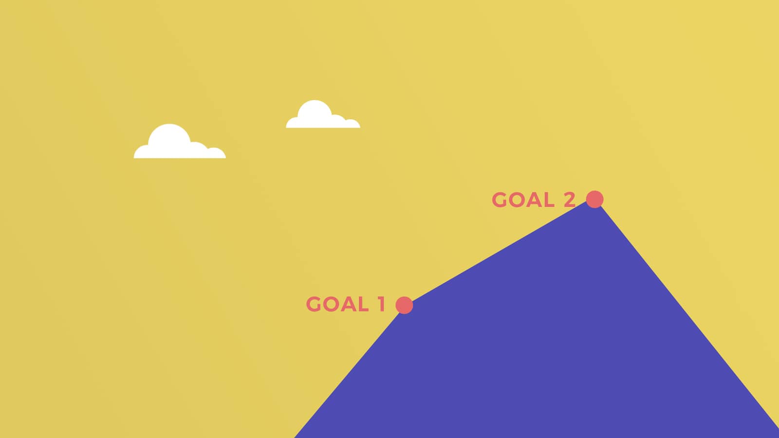 Mountain with 2 goals for a transition to a vegan life